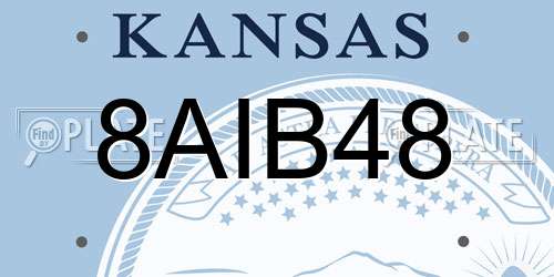 8AIB48 Kansas License Plate