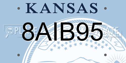 8AIB95 Kansas License Plate