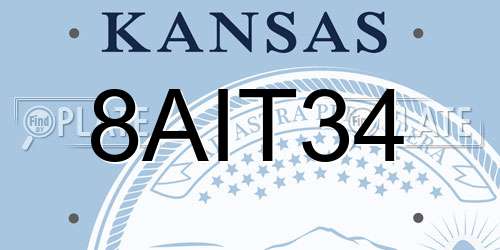 8AIT34 Kansas License Plate