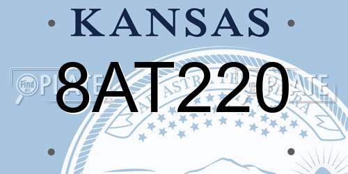 8AT220 Kansas License Plate