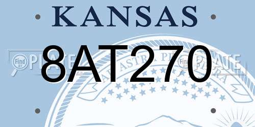 8AT270 Kansas License Plate