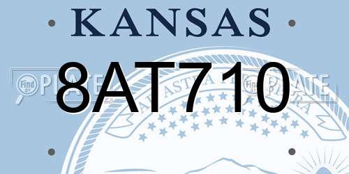 8AT710 Kansas License Plate