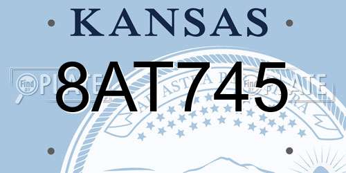 8AT745 Kansas License Plate
