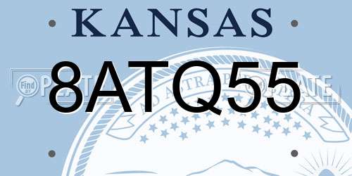 8ATQ55 Kansas License Plate