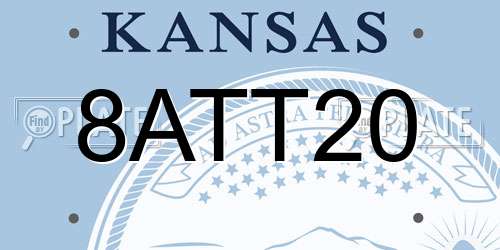 8ATT20 Kansas License Plate