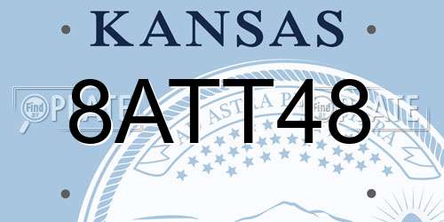 8ATT48 Kansas License Plate