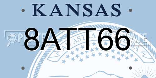 8ATT66 Kansas License Plate