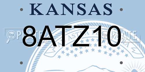 8ATZ10 Kansas License Plate