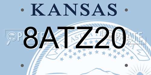8ATZ20 Kansas License Plate