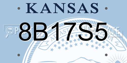 8B17S5 Kansas License Plate