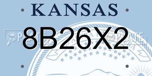 8B26X2 Kansas License Plate