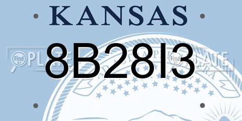 8B28I3 Kansas License Plate