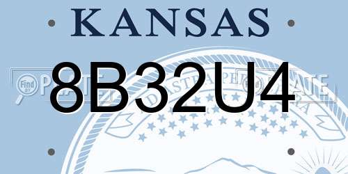 8B32U4 Kansas License Plate