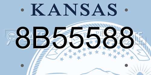 8B55588 Kansas License Plate