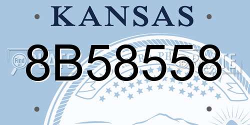 8B58558 Kansas License Plate