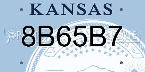 8B65B7 Kansas License Plate