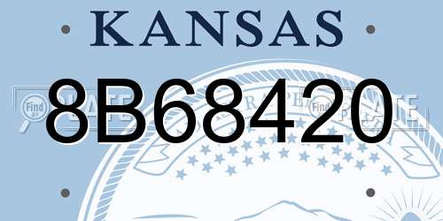 8B68420 Kansas License Plate