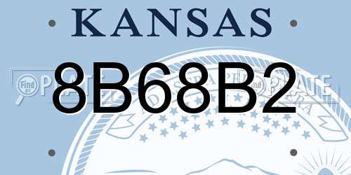 8B68B2 Kansas License Plate