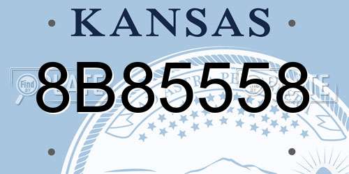 8B85558 Kansas License Plate