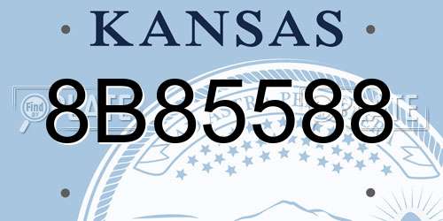 8B85588 Kansas License Plate