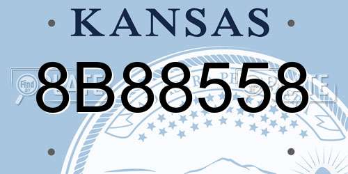 8B88558 Kansas License Plate