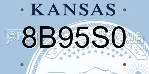 8B95S0 Kansas License Plate