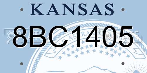 8BC1405 Kansas License Plate
