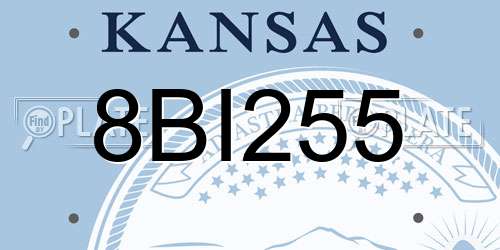 8BI255 Kansas License Plate