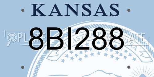 8BI288 Kansas License Plate