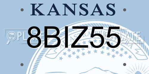 8BIZ55 Kansas License Plate