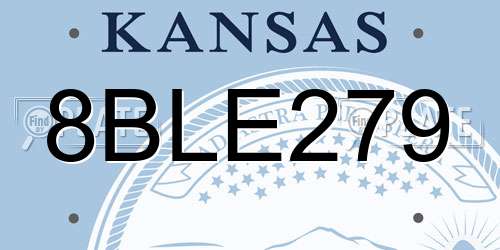 8BLE279 Kansas License Plate