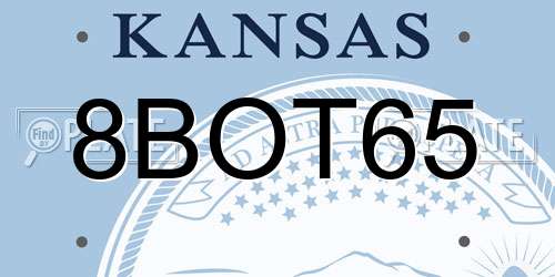 8BOT65 Kansas License Plate