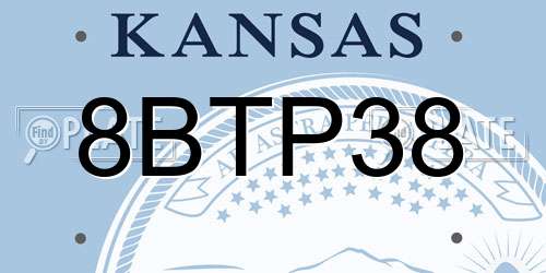 8BTP38 Kansas License Plate