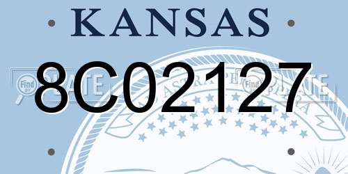 8C02127 Kansas License Plate