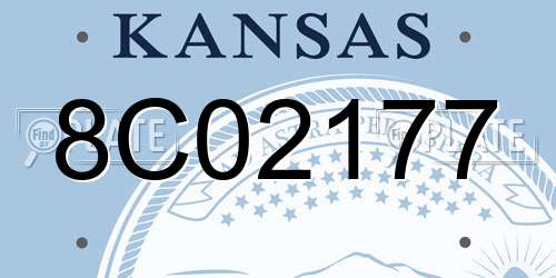 8C02177 Kansas License Plate