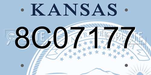 8C07177 Kansas License Plate