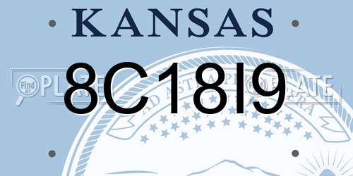 8C18I9 Kansas License Plate