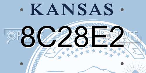 8C28E2 Kansas License Plate