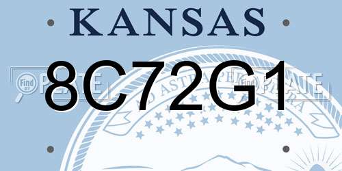 8C72G1 Kansas License Plate