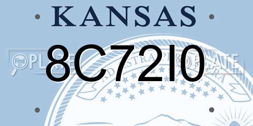 8C72I0 Kansas License Plate