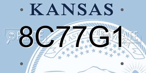 8C77G1 Kansas License Plate