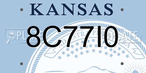 8C77I0 Kansas License Plate