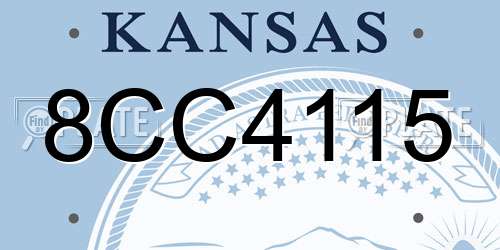 8CC4115 Kansas License Plate