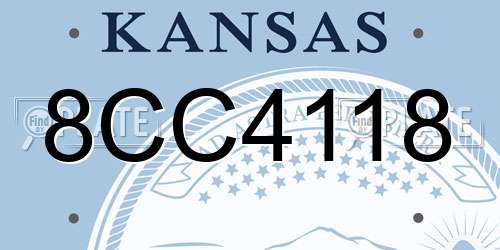 8CC4118 Kansas License Plate