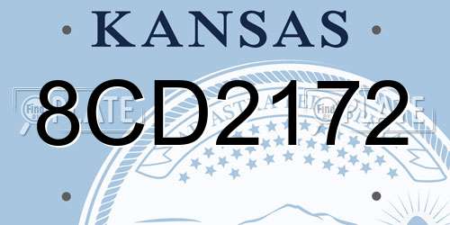 8CD2172 Kansas License Plate