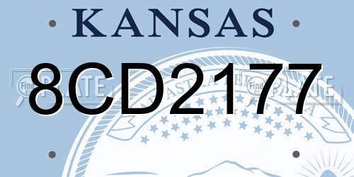 8CD2177 Kansas License Plate