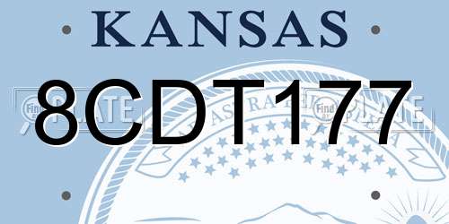 8CDT177 Kansas License Plate
