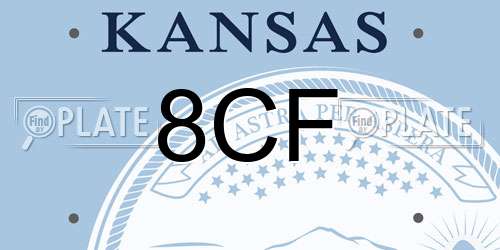 8CF Kansas License Plate