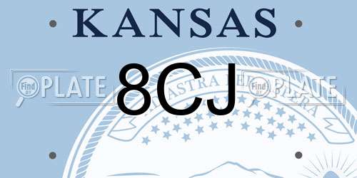 8CJ Kansas License Plate