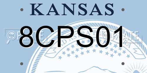 8CPS01 Kansas License Plate